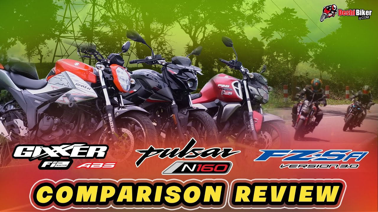 Yamaha FZs V3 Vs Suzuki Gixxer Fi ABS Vs Bajaj Pulsar N160: Comparison Review